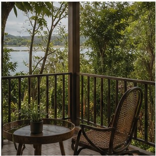Ban công phòng Lake View Suite