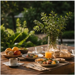 Bữa sáng trong khu vườn An Nhiên