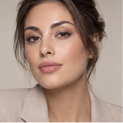 Người mẫu makeup nhẹ trong studio