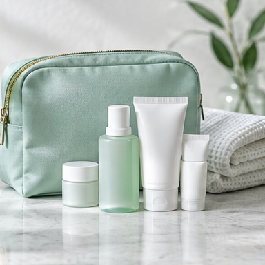 Kệ sản phẩm DEW LAB theo từng bước routine