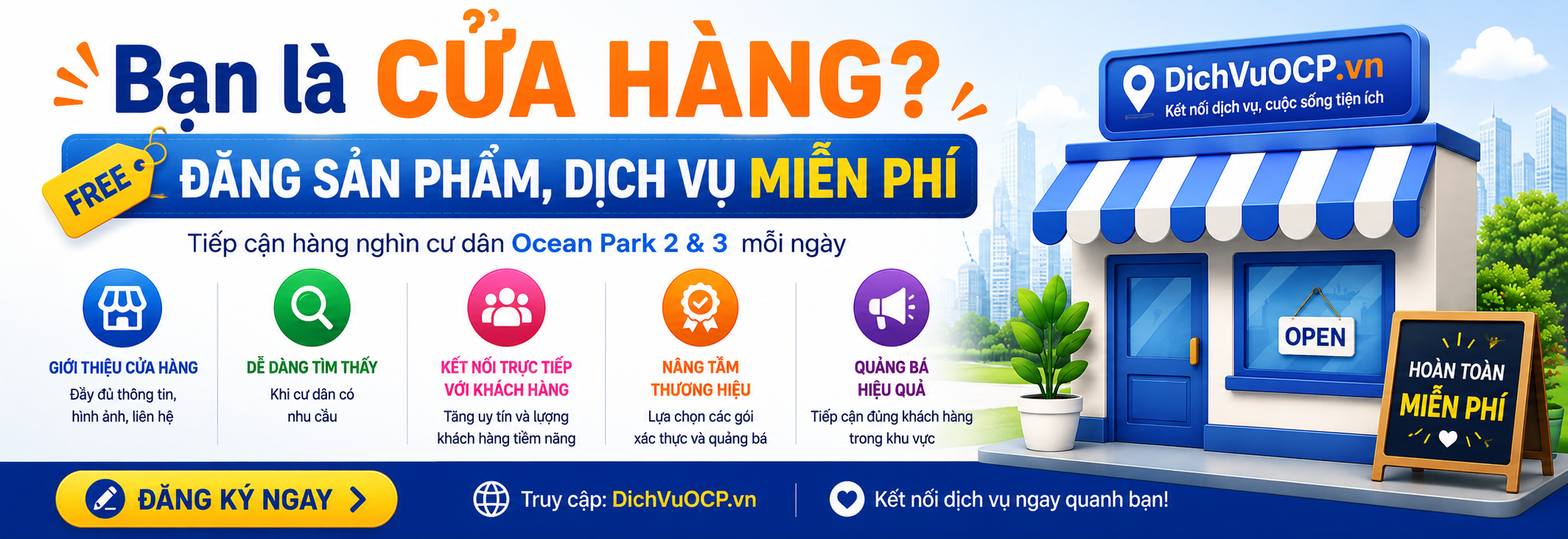 Đăng dịch vụ - sản phẩm miễn phí