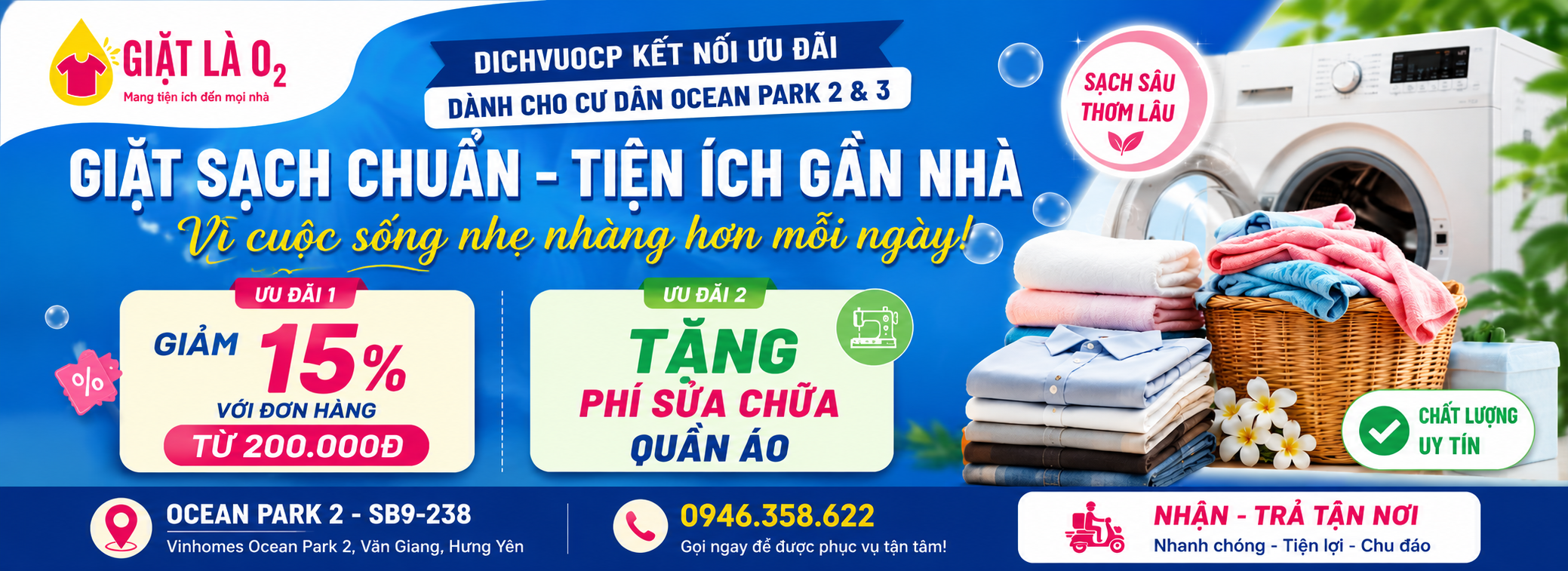 Banner Giặt Là O2