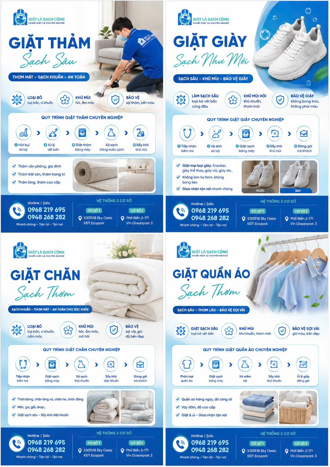 Giặt là sạch cộng