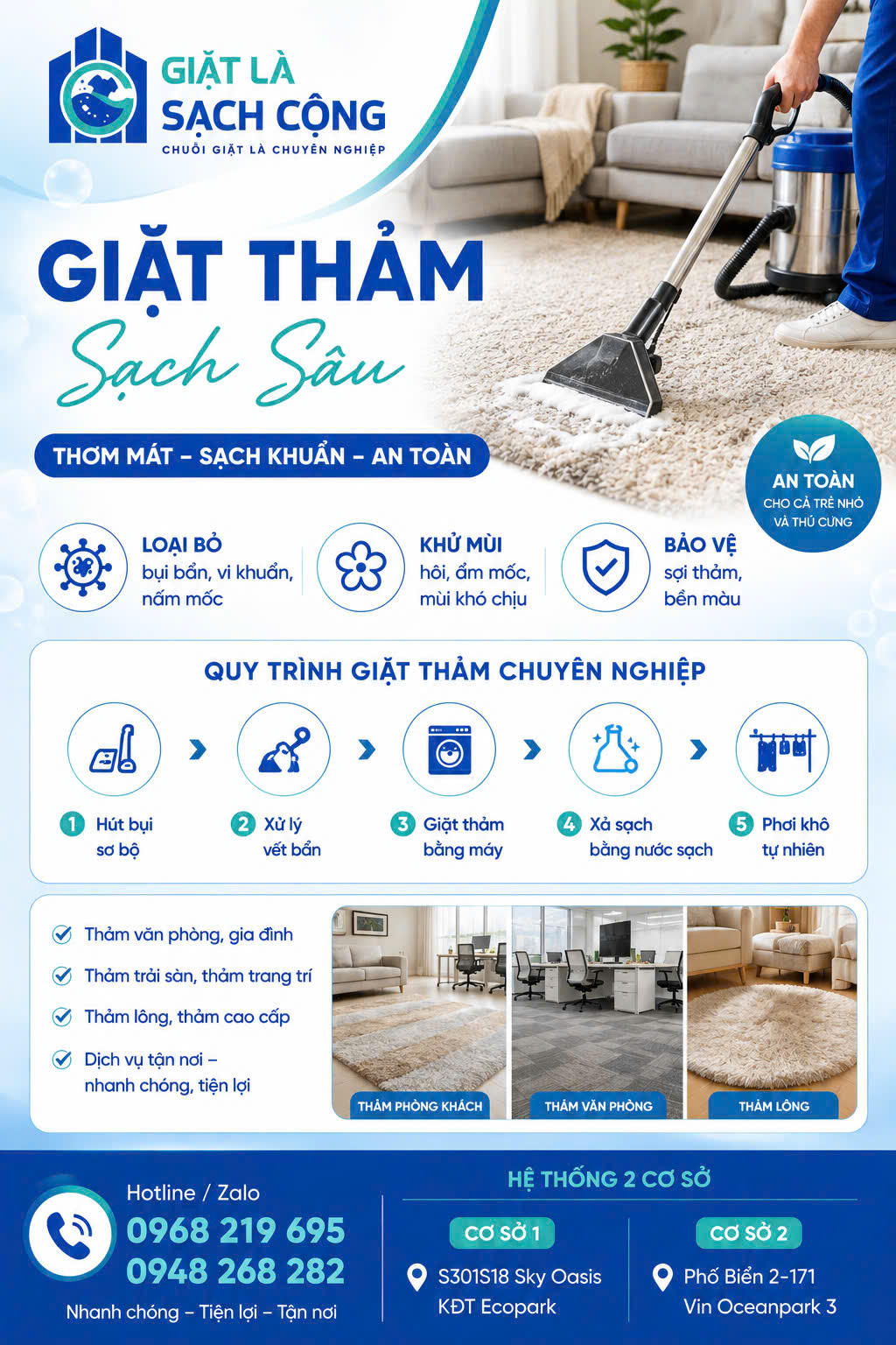 Giặt là sạch cộng