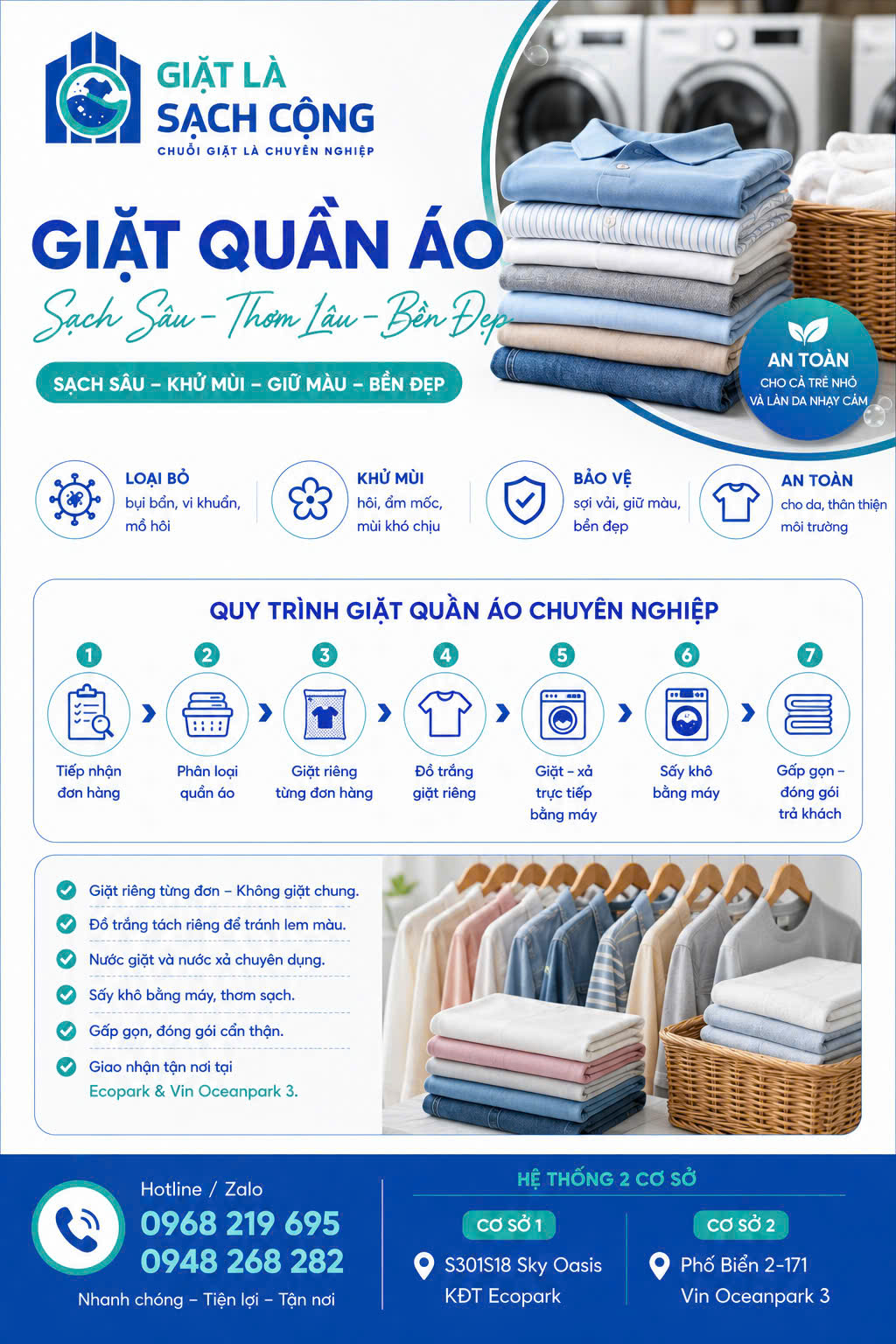 Giặt là sạch cộng